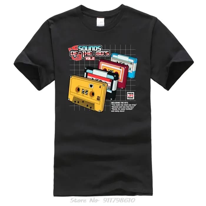 T-Shirt Punk Vintage à Col Rond