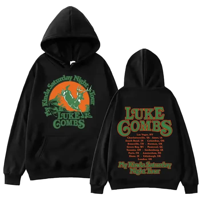 Luke Combs Tour 2026 Sweat à capuche pour homme et femme, pull à manches longues, style Harajuku