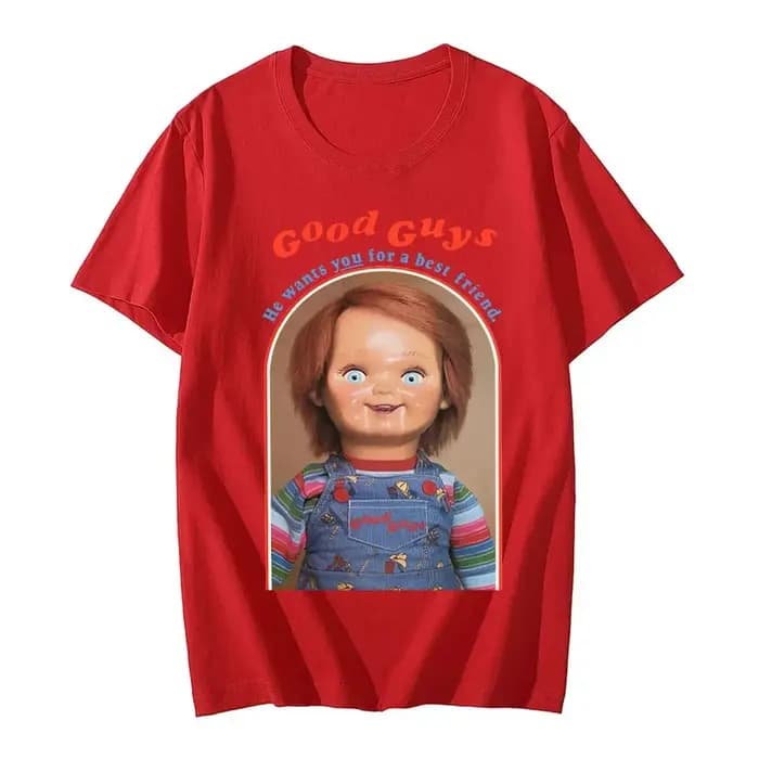 Nouveau Chucky coton T-Shirts Anime imprimé graphique femmes mode décontracté manches courtes t-shirt Harajuku unisexe