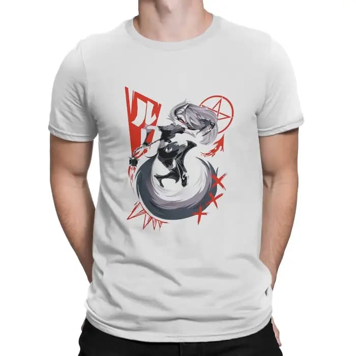 Helluva Boss Anime classique t-shirt graphique hommes hauts Vintage Homme été Polyester Streetwear Harajuku