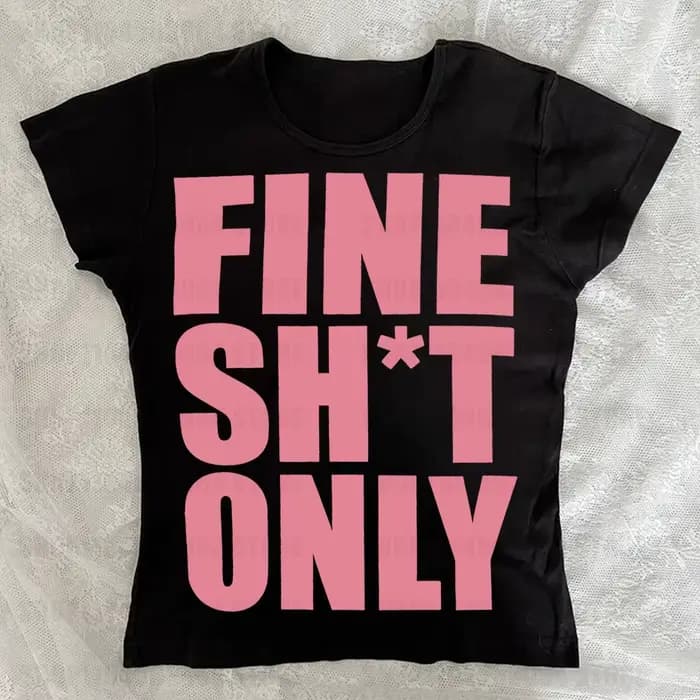 T-shirt Emo Esthétique Sexy Streetwear Décontracté Nouveau Style 2026 Punk Gothique Grunge Imprimé Rétro Manches Courtes Femme