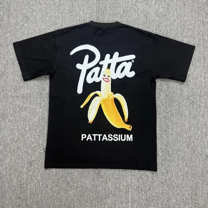 T-shirt PATTA 2026SS avec logo poing, coupe ample, tendance, style hip-hop américain, manches courte
