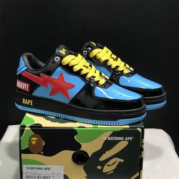 Chaussures de sport unisexes A BATHING APE Shark Vibe BapeGoose Bapesta pour hommes et femmes, pour le skateboard, la marche en plein air, 2026