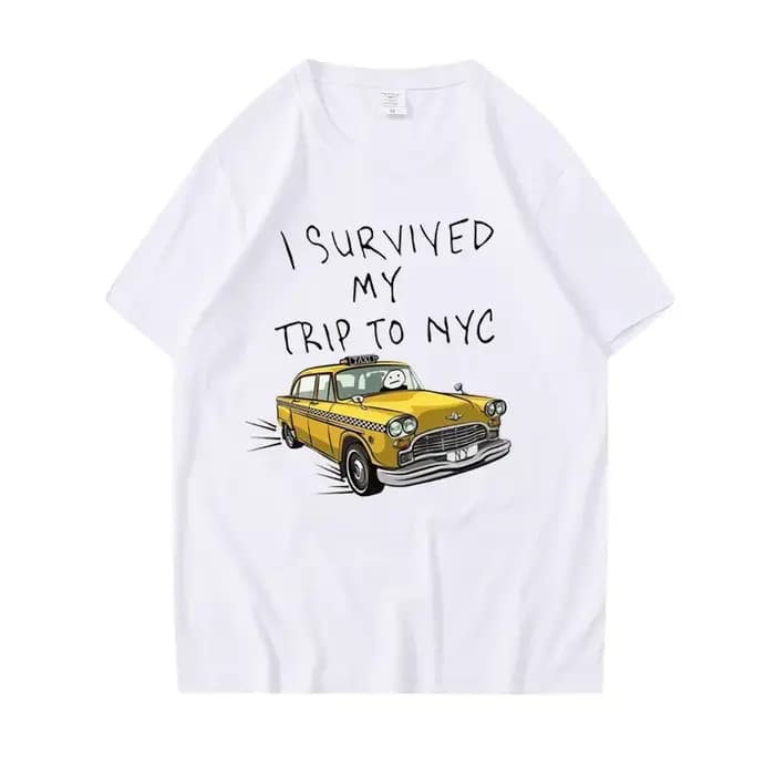 Tom Holland même Style t-shirts j'ai survécu mon voyage à NYC imprimer hauts décontracté Streetwear hommes femmes unisexe mode t-shirt