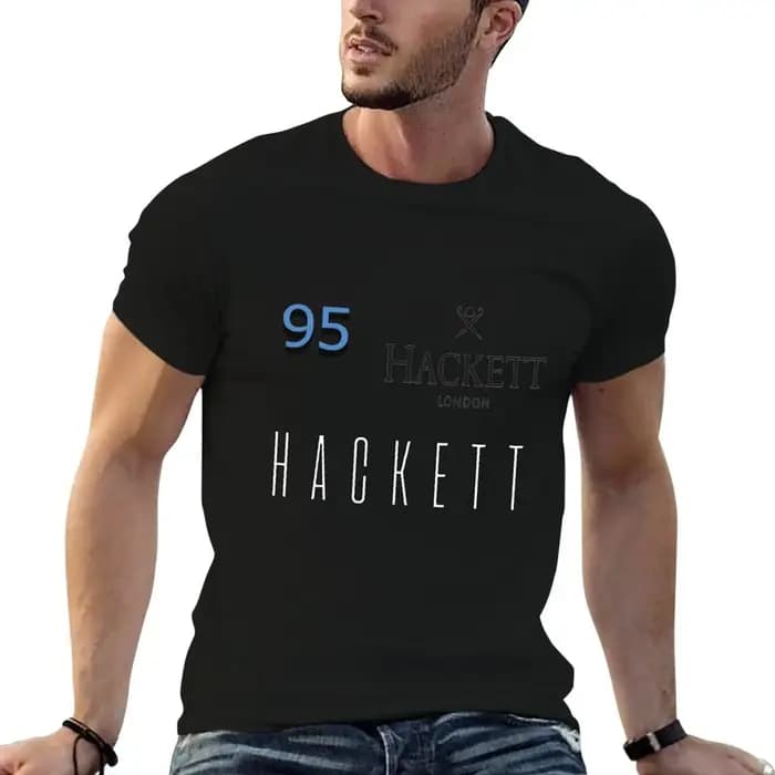 T-shirt surdimensionné Hackett London Anime pour hommes, t-shirts graphiques