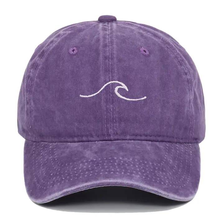 Nouvelle Casquette de Baseball Brodé Tendance 2026 à Motif Vague Ondulée