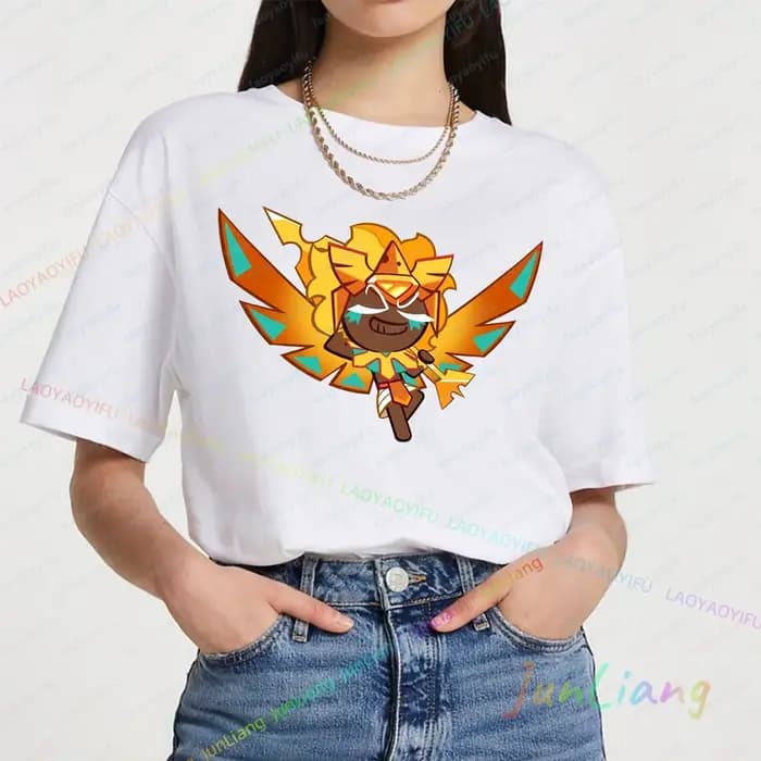 Biscuit à la fleur de lys blanche! Run Kingdom – haut Vintage Harajuku Streetwear