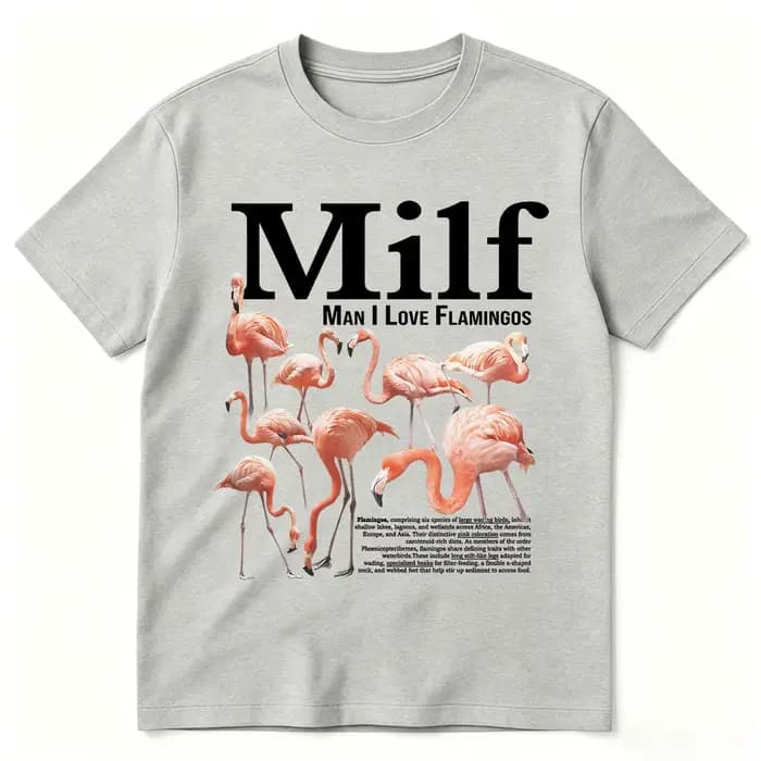 T-shirt humoristique avec motif de flamants roses pour hommes et femmes
