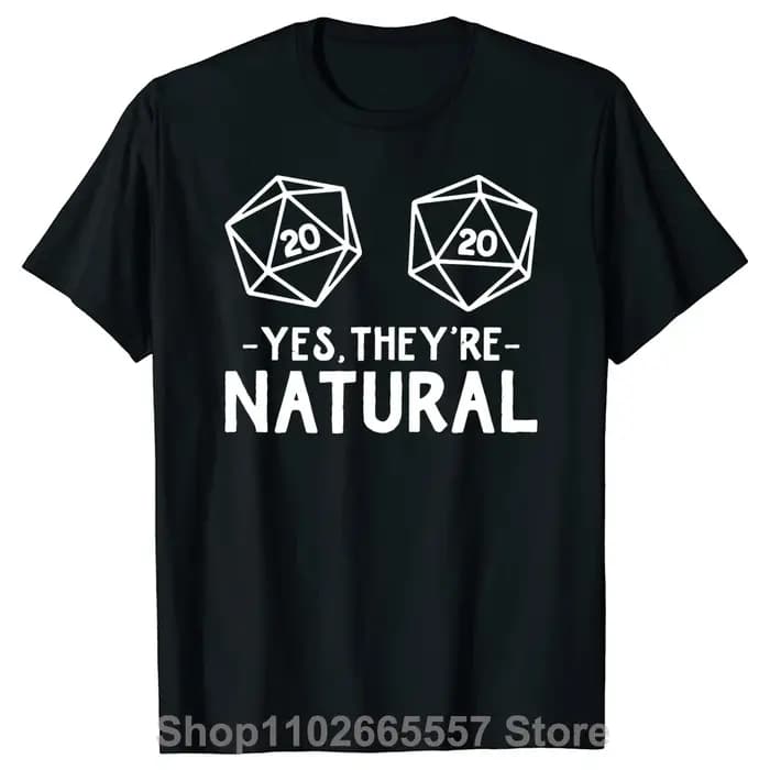 Nouveauté naturel 20s DnD jeu t-shirts graphique coton Streetwear à manches courtes cadeaux d'anniversaire Style d'été T-shirt hommes vêtements