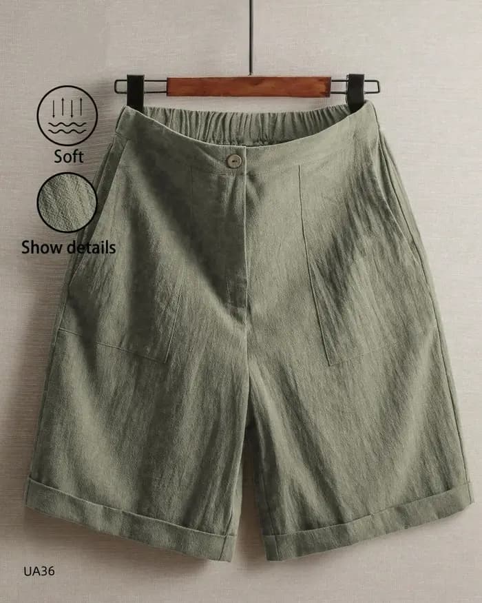 Shorts Bermuda en Lin pour Femme
