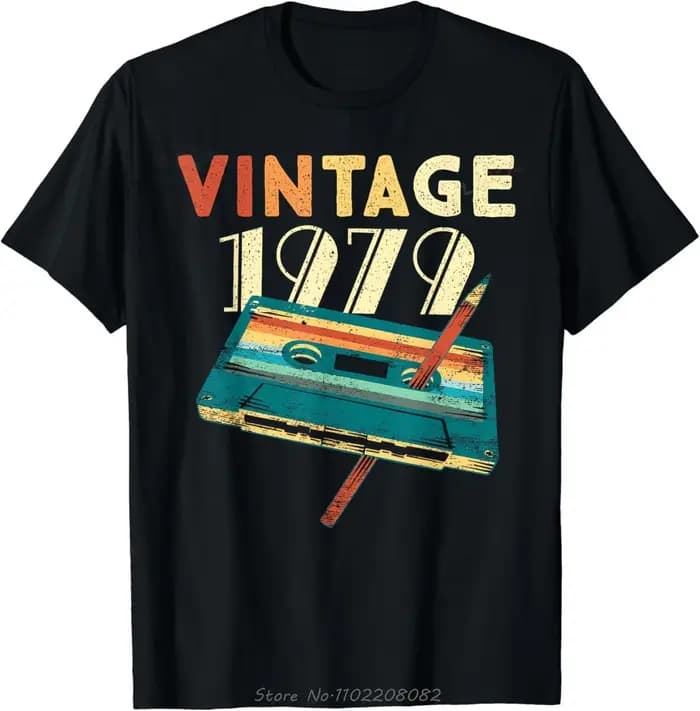 Nouveauté Vintage fabriqué en 1979 T-shirt hommes coton vêtements mode surdimensionné