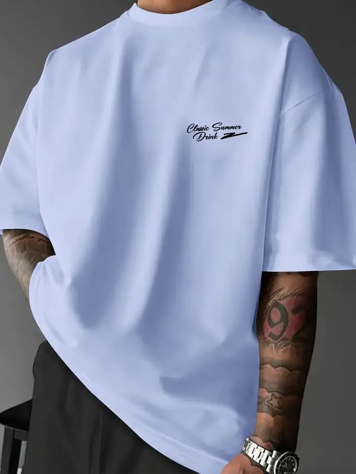 T-shirt d'été pour hommes à motif Mojito