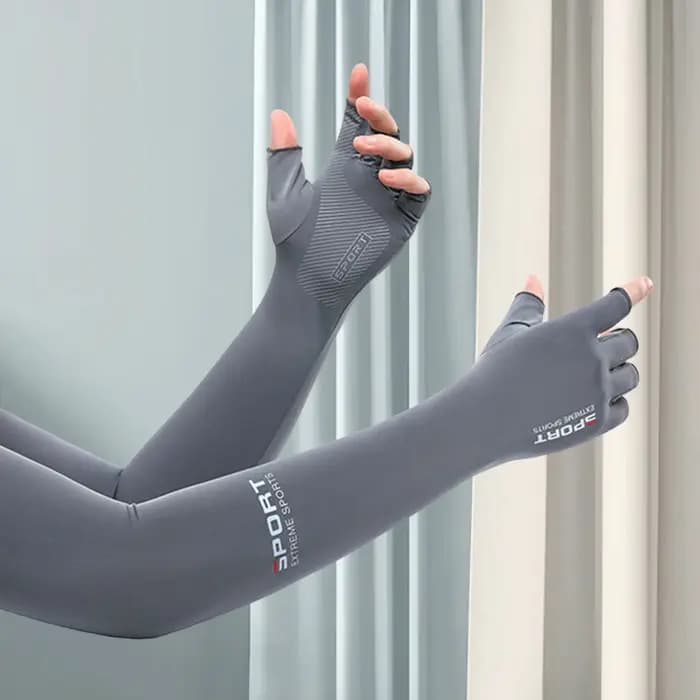 Manchons de bras de Sport, Protection solaire UV, manches de bras en soie glacée, respirantes, évacu