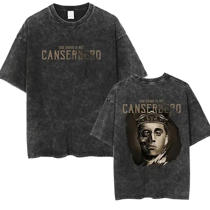 Vintage lavé Canserbero Logo 2025 Merch t-shirts Rap Style gothique Hip Hop T-shirt à manches courtes hommes femmes