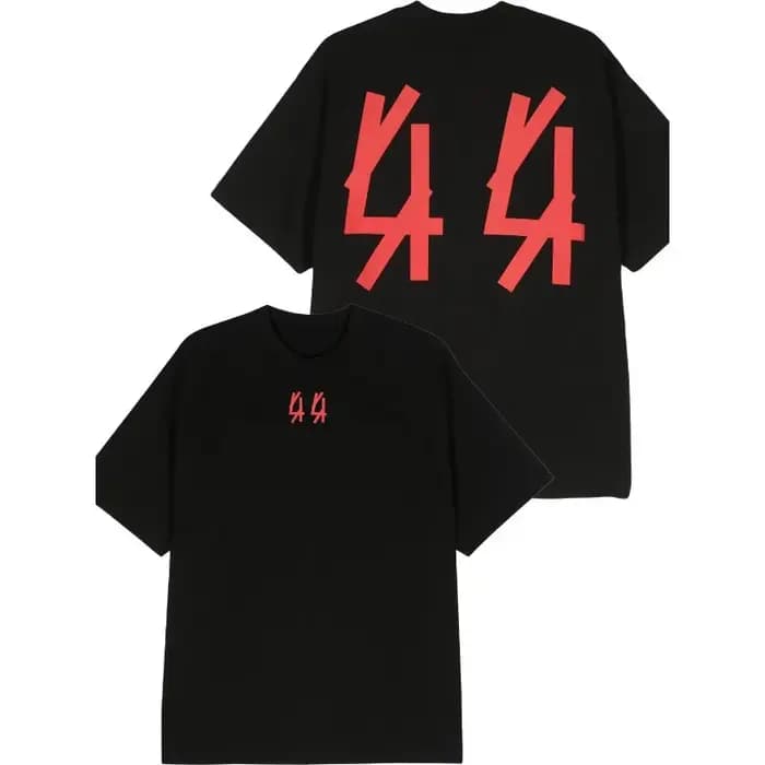 T-shirt unisexe en coton 2026 44 Label Group Hip Hop Streetwear à manches courtes, col rond, imprimé