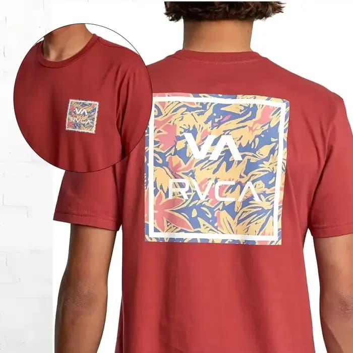 RVCA hommes graphique à manches courtes col rond t-shirt coton rétro rue mode