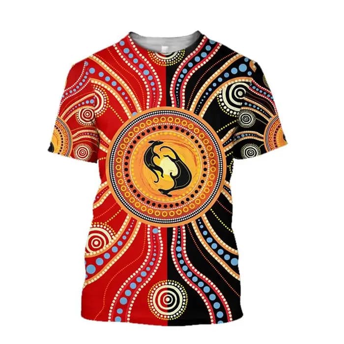 T-shirt imprimé en 3D Tortue indigène Jolie tillisme Art