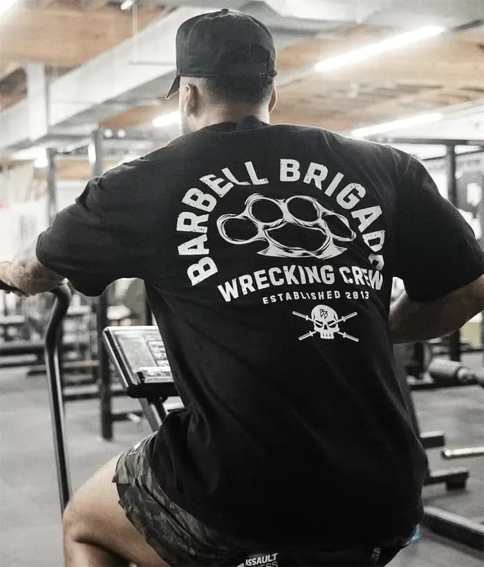 T-shirt de sport et de fitness Barbell Brigade pour hommes et femmes