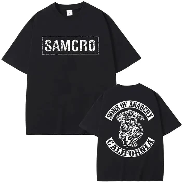 Sons of Anarchy SAMCRO hommes femmes T-shirt marque de luxe mode grande taille haut décontracté à manches courtes
