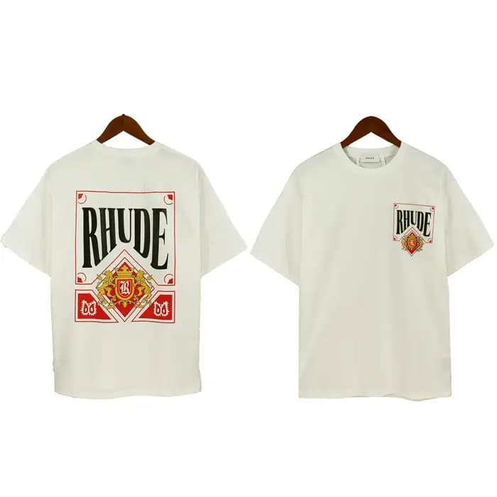 2025 nouveau Skateboard chaud surdimensionné hommes printemps été Rhude T-shirt homme T-shirts femme