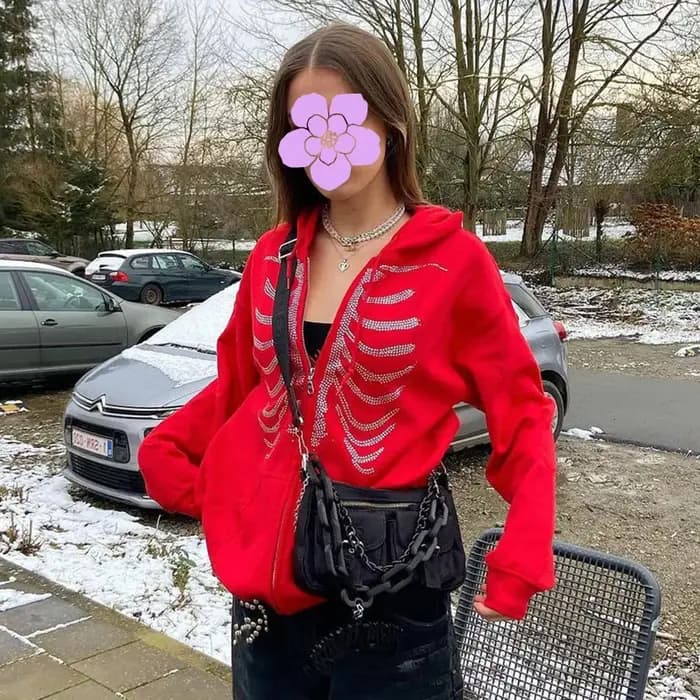 Femme hauts à capuche avec fermeture éclair mode coréenne 2025 tendance pleine