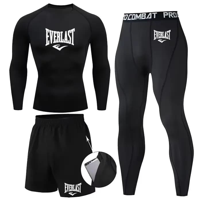 EVERLAST hommes T-shirt + Short 2 pièces ensemble loisirs souffle à manches courtes Sport Jogging gy