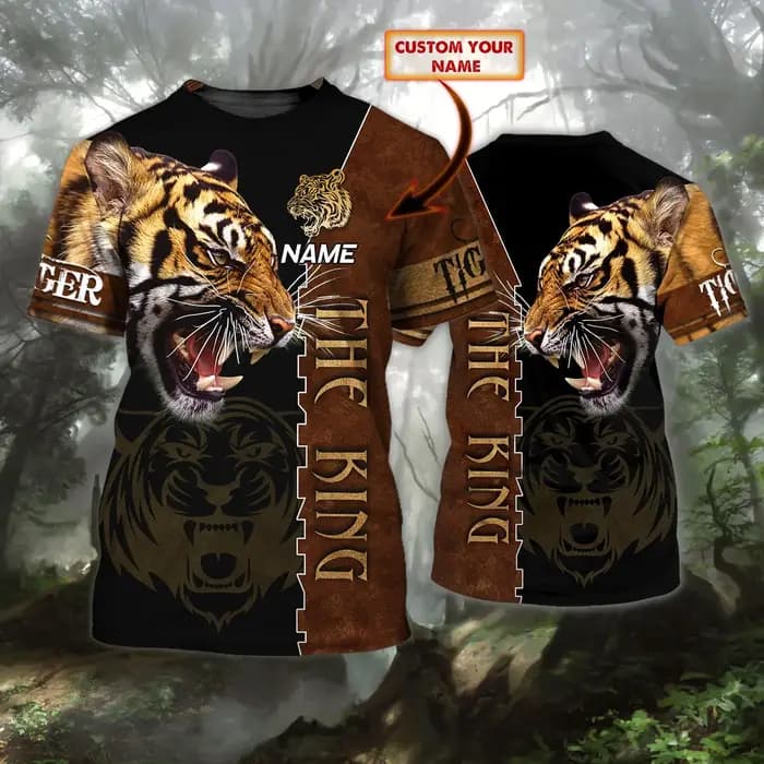 PLstar Cosmos Animal tigre nom personnalisé 3D imprimé été hommes T-shirt Harajuku décontracté unisexe à manches courtes hauts DW74