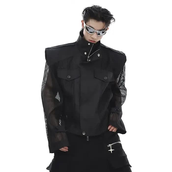 LUZHEN – Streetwear tendance en maille pour hommes, Design d'épissure, couleur unie, vêtements de pr