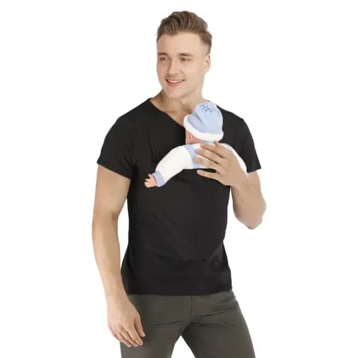 T-shirt de portage pour homme en mélange de coton