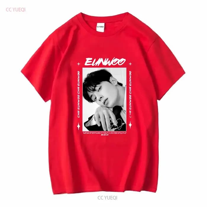 Cha Eunwoo suho vraie beauté t-shirt cadeau fans nouveau vintage lavé streetwear graphique étiré vêtements de créateur de mode décontracté