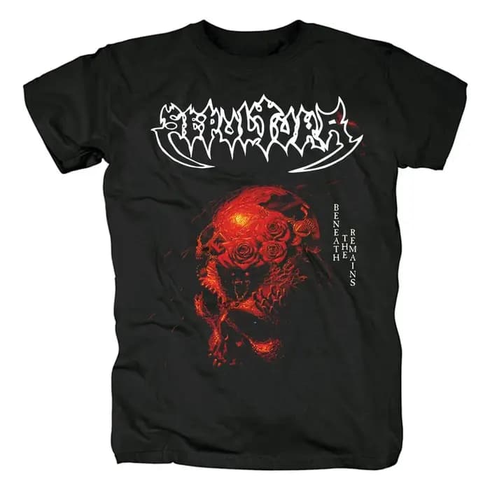 Sepultura Band noir coton rétro hommes T-Shirt unisexe nostalgique à manches courtes haut de rue élé