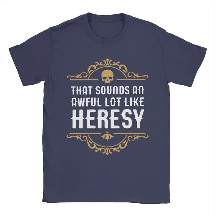 Vintage Heresy drôle Wargaming w-wahammer 40k T-Shirts femmes col rond coton T-Shirts à manches cour