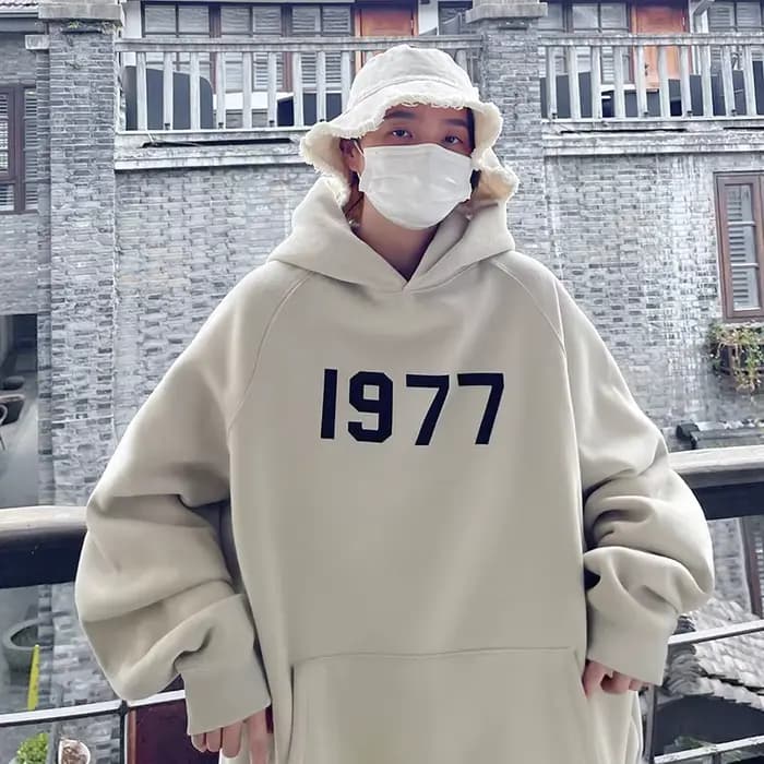 Sweat à capuche hommes automne nouveau 1977 imprimé manteau ample Harajuku pull à capuche hommes mod