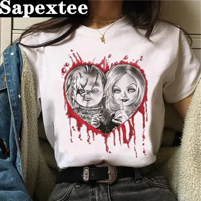 Chucky t-shirt femmes imprimer harajuku couple tumblr t-shirt tumblr