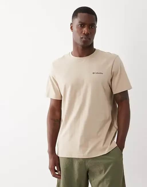 Nouvelle vente - T-shirt graphique CSC Outdoor en beige - Style unisexe haut de gamme - Pour hommes et femmes