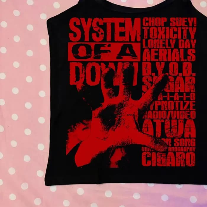T-shirt sans manches imprimé motif lettres style Star Girl Street