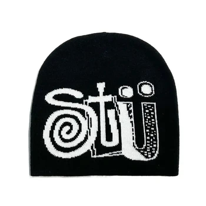 Chapeau de montagne, bonnet en tricot avec impression de lettres, chapeau gothique, chaud, Y2k, hip