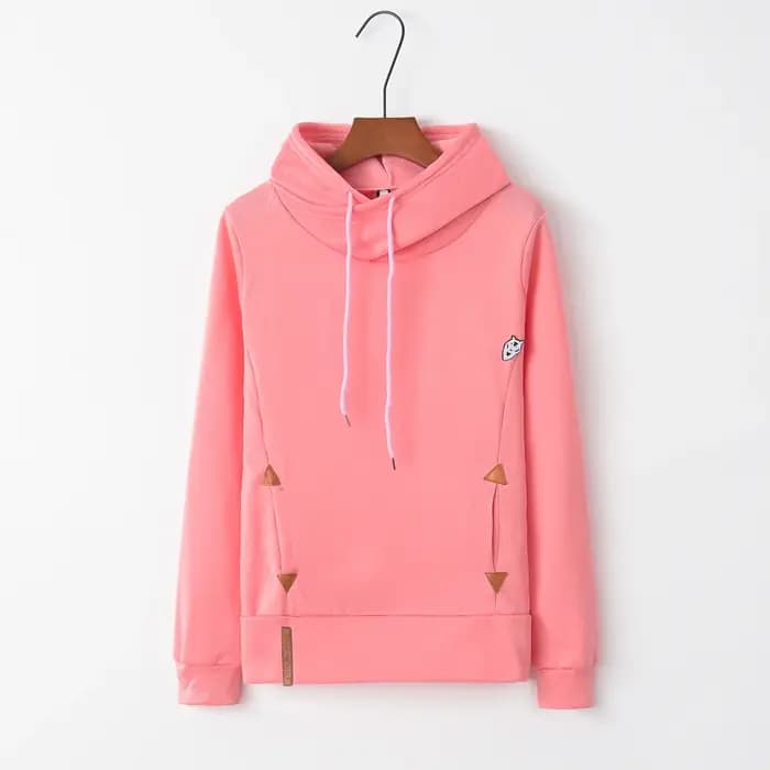 Sweat à capuche brodé à manches longues, poche, tendance de la mode, automne