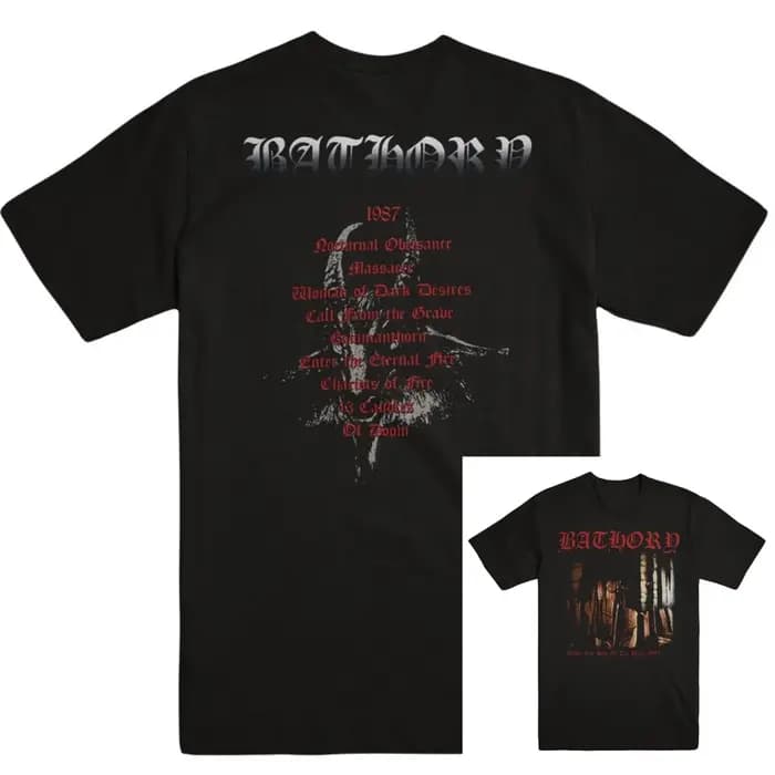 BATHORY Under The Sign T-Shirt en coton avec motif graphique pour hommes et femmes