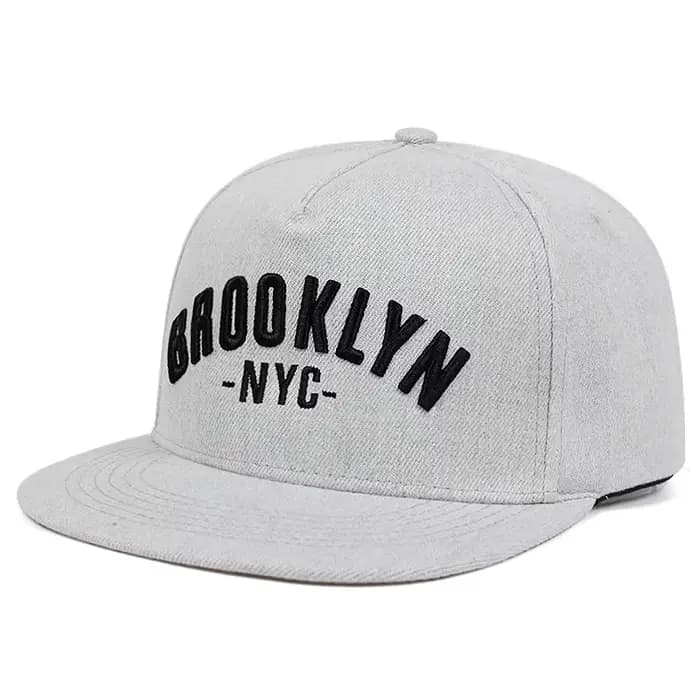Casquette snapback brodée avec la lettre BROOKLYN pour hommes