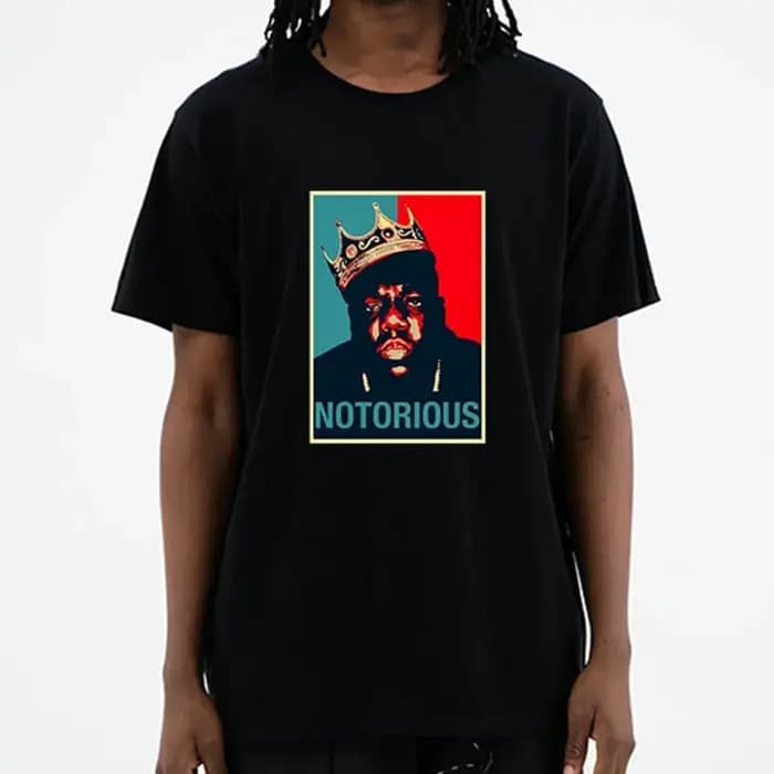 R.I.P célèbre grande chemise hommes à manches courtes t-shirt Hiphop Rock Biggie Smalls