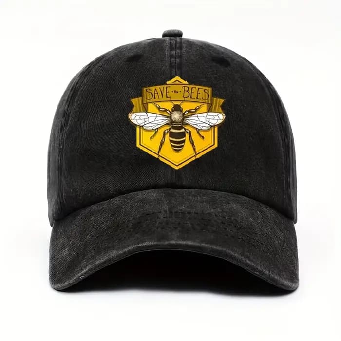 Casquette de baseball imprimée abeille