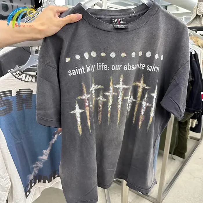 T-Shirt Imprimé Croix pour Homme et Femme
