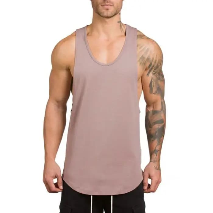 T-Shirt sans manches en coton respirant pour hommes