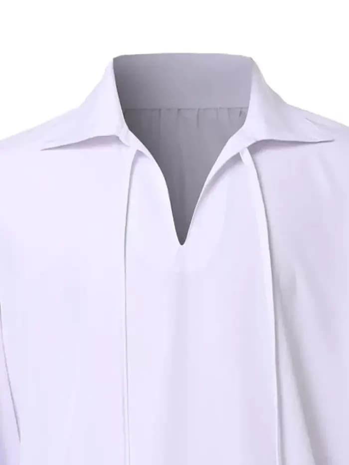 Chemise à col en V de style vintage pour hommes
