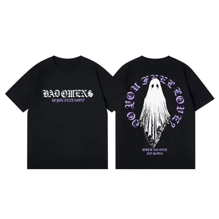 T-shirt Rock Band Bad Omens Tour 2026, style gothique vintage, manches courtes, pour hommes et femme