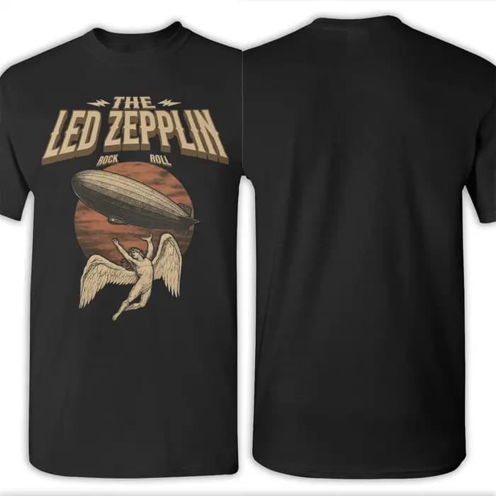 Hommes T-Shirt Led Zeppelins ange Zeppelin drôle pur coton