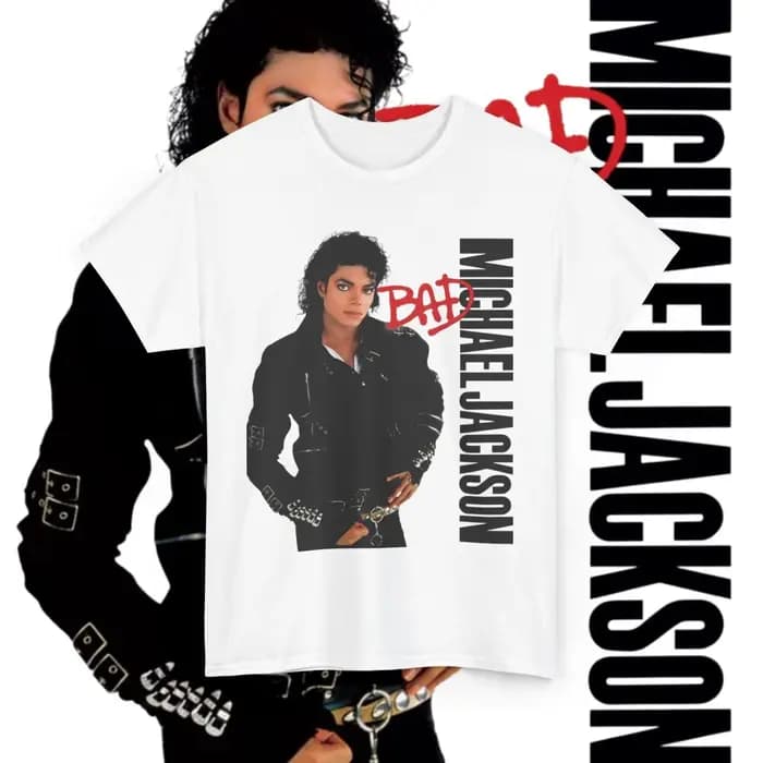 Noir ou blanc - Michael Jackson MJ nouveau t-shirt pour homme unisexe col rond 100% coton à manches