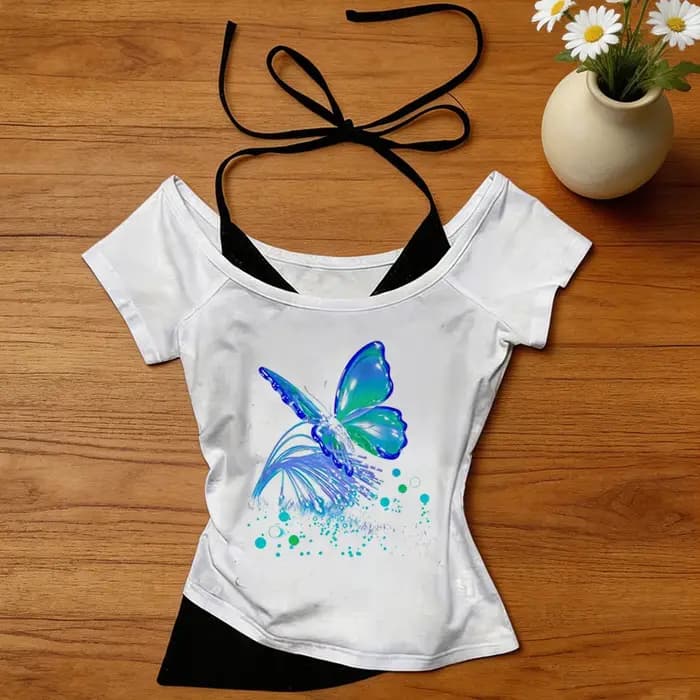 Frutiger Aero – haut court pour fille