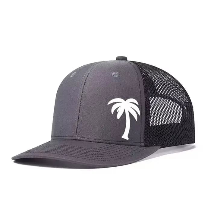 Casquette de baseball réglable imprimée palmiers